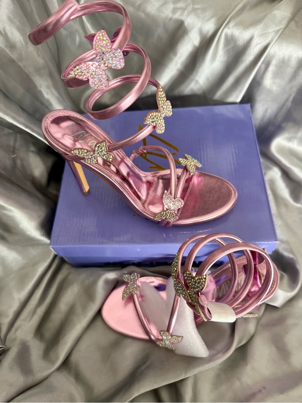 Liliana Nikia Butterfly Wrapped Heels - Picture 3 of 8